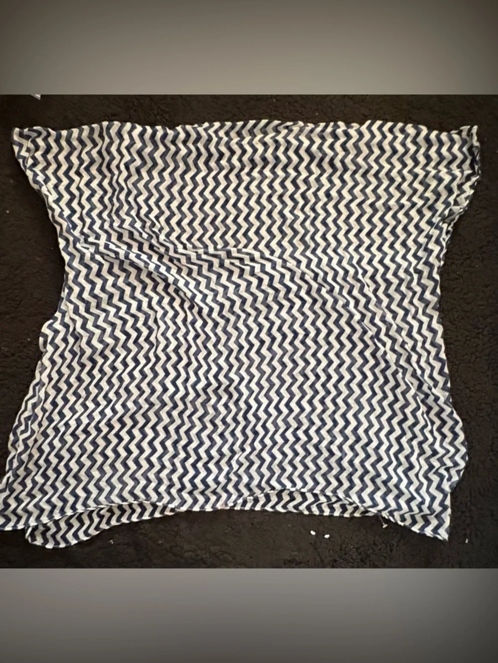 Womens Blue Chevron Infinity Scarf